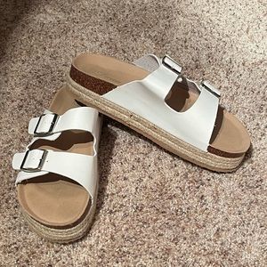 Flatform Espadrille Slides